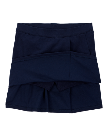 Kid Ponte Knit Uniform Skort - Navy, 