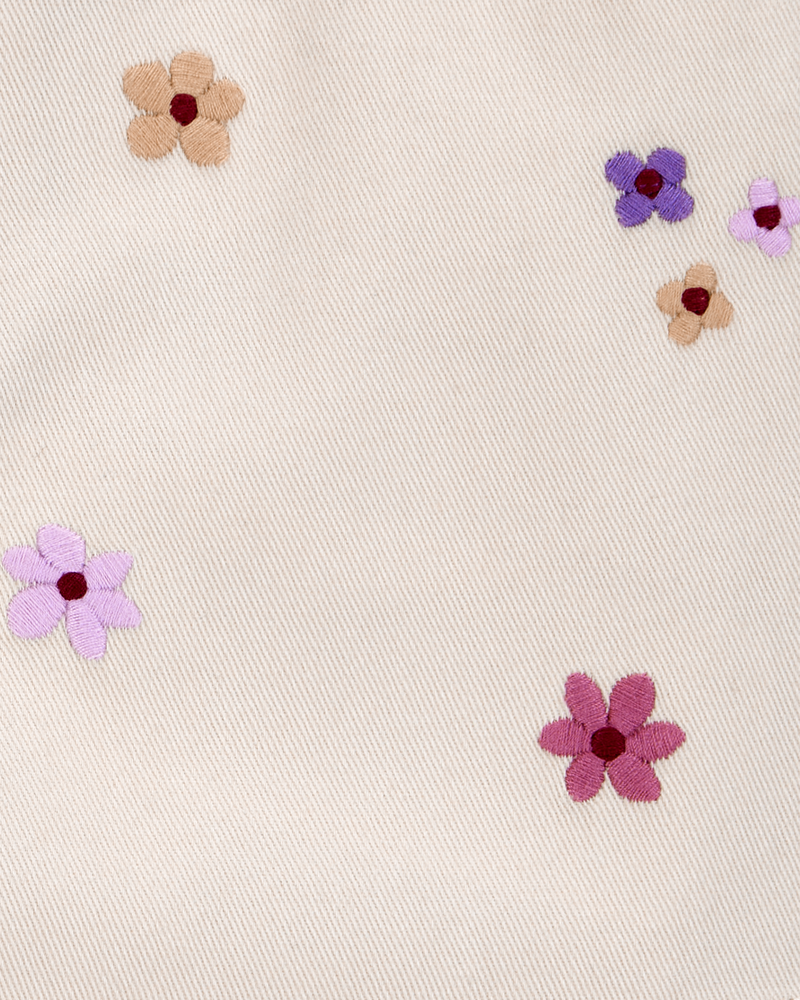 Baby Floral Twill Skirt - Ivory, image 2 of 3 slides