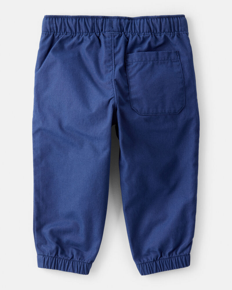 Baby Boy Cotton Pull-On Fashion Pants - Navy, image 2 of 4 slides