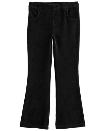 Kid Pull-On Velour Flare Pants, 