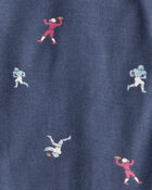Baby Boy 2-Piece Football Print PurelySoft Long-Sleeve Multipack Bodysuits - Navy/Grey, image 5 of 7 slides