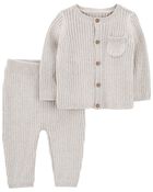Baby 2-Piece Cardigan Sweater & Pant Set, image 1 of 3 slides
