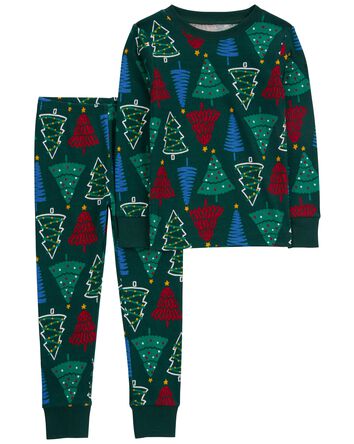 Toddler 2-Piece Christmas Tree 100% Snug Fit Cotton Pajamas, 