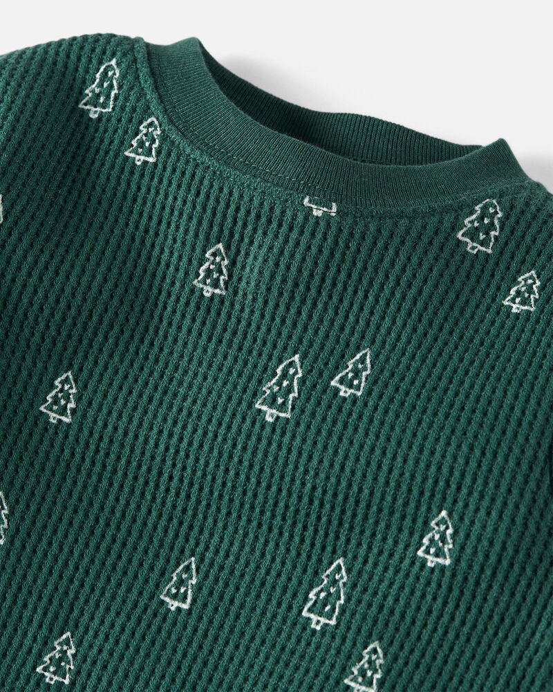 Baby Organic Cotton Waffle Knit Pajamas Set, image 2 of 4 slides