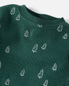 Baby Organic Cotton Waffle Knit Pajamas Set, image 2 of 4 slides