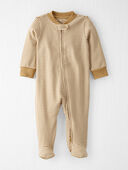 Ochre Stripe - Baby Organic Cotton Sleep & Play Pajamas