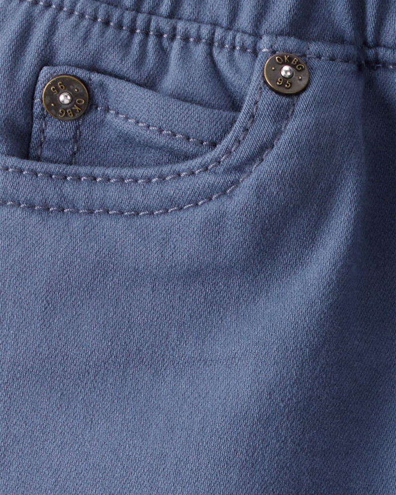 Baby Boy Cotton Pull-On Fashion Pants - Navy, image 3 of 4 slides