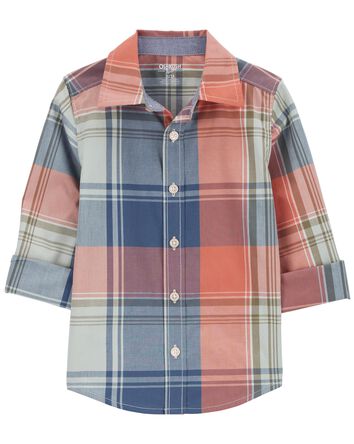 Plaid Button-Front Shirt
, 