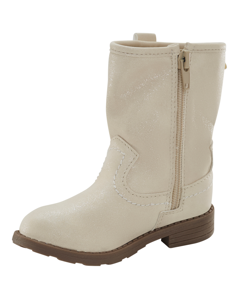 Toddler Cowgirl Boots - White, image 7 of 7 slides