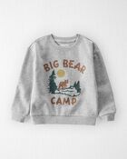 Toddler Big Bear Fleece Pullover Made With Organic Cotton, image 1 of 4 slides