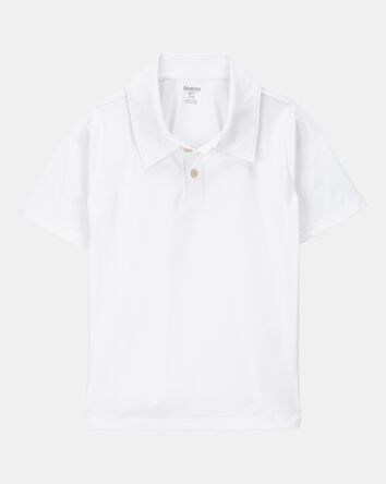 Kid 3-Pack Active Uniform Polo Shirts in Moisture Wicking BeCool&trade; Fabric - White, 
