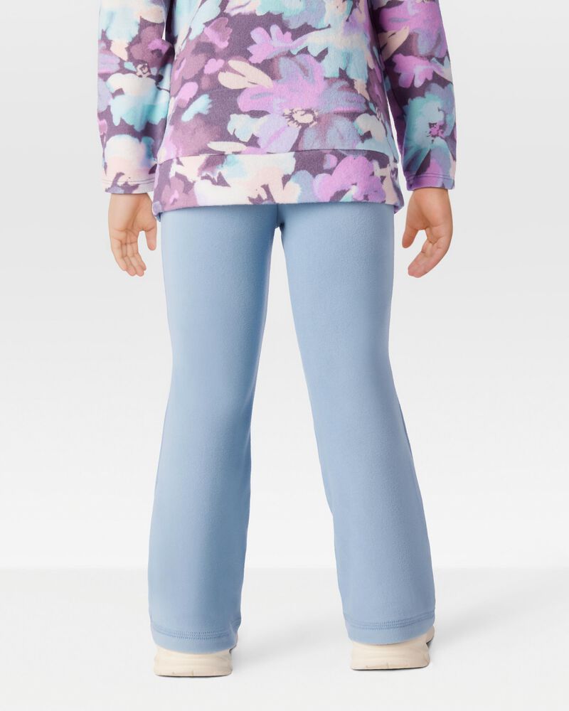 Toddler Flared-Leg Fleece Pants - Blue, image 2 of 6 slides