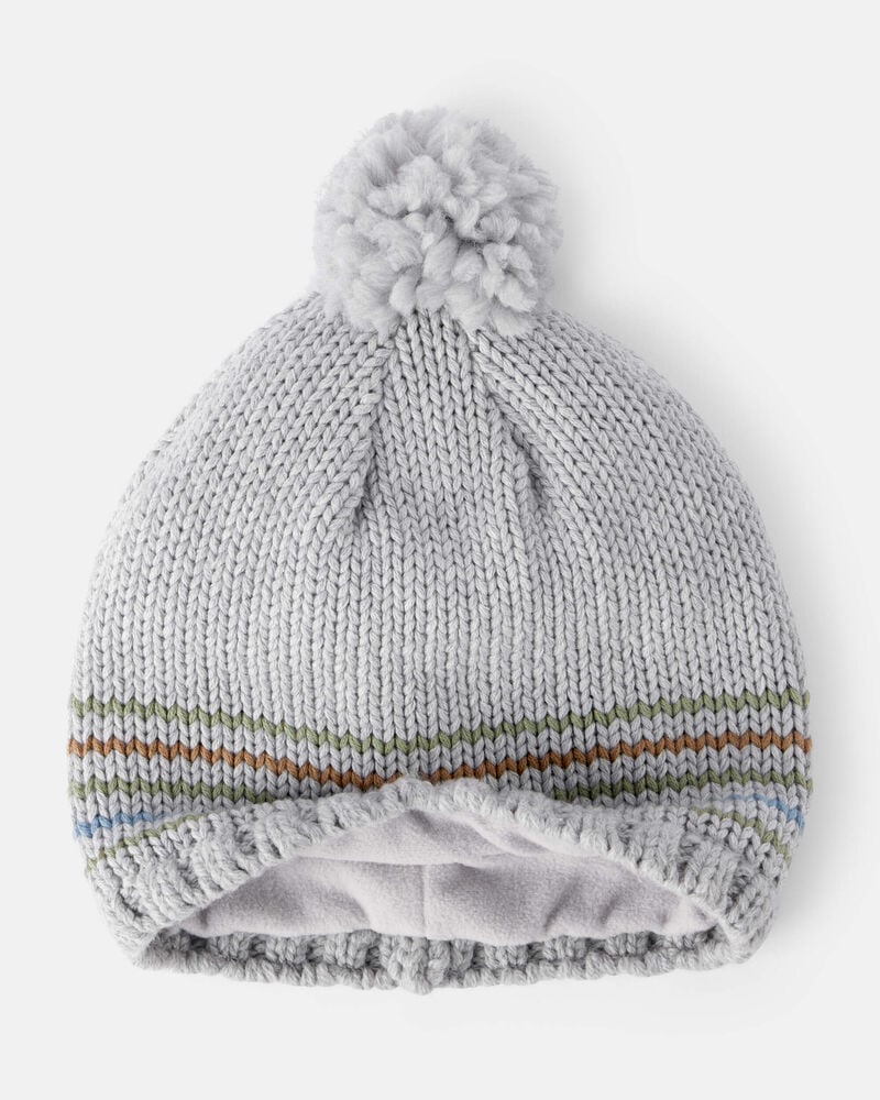 Baby Boy Winter Hat - Grey, image 2 of 3 slides