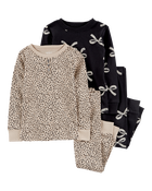 Baby 4-Piece Leopard 100% Snug Fit Cotton Pajamas, image 1 of 3 slides