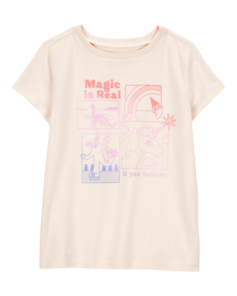 Kid Magic Is Real Short-Sleeve Graphic Tee - Ivory, image 1 of 3 slides