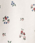 Toddler Girl Organic Cotton French Terry Sweatshirt in Berry Blossom Print, image 3 of 5 slides