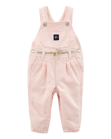 Baby Denim Hickory Stripe Overalls, 