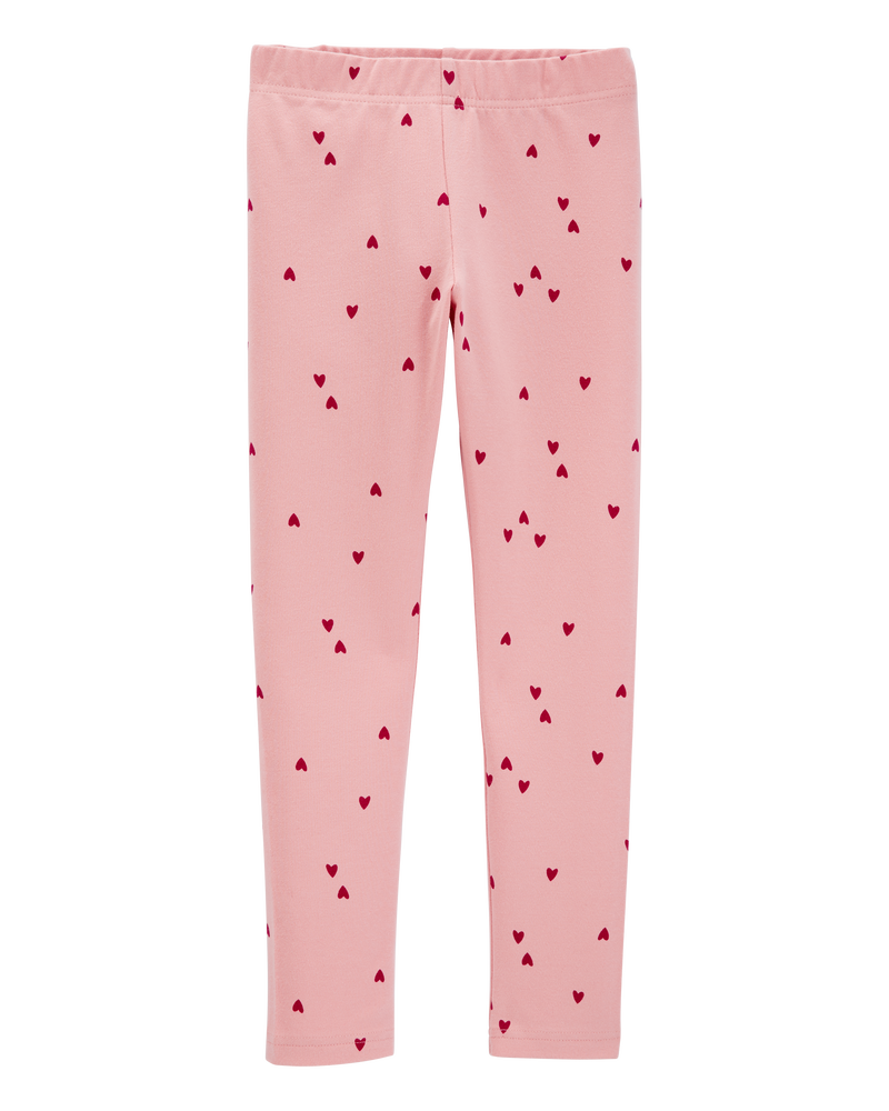 Kid Heart Stretch Leggings, image 1 of 5 slides