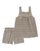 Toddler 2-Piece Crinkle Tank & Play Shorts Set - Brown, image 1 of 9 slides