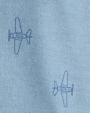Baby Boy Airplane French Terry Long-Sleeve Tee & Pant Set - Blue, 