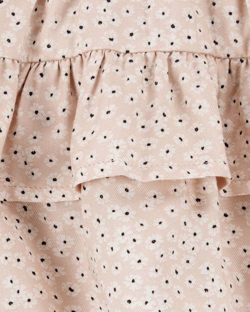 Baby Floral Pull-On Ruffle Skort - Tan, image 3 of 5 slides