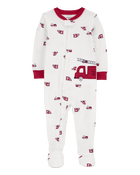 Baby 1-Piece Firetruck 100% Snug Fit Cotton Footie Pajamas, image 1 of 4 slides