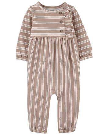 Baby Striped Jersey Jumpsuit, 
