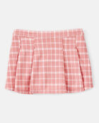 Toddler Girl Plaid Print Knit Skort - Pink, image 1 of 4 slides