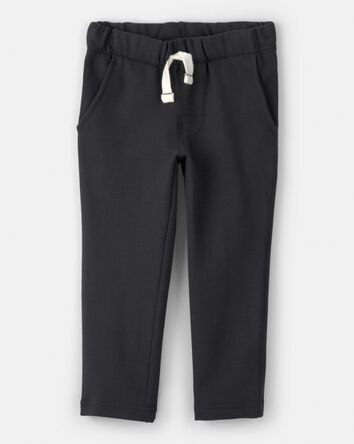 Toddler Boy Pull-On French Terry Pants - Black, 