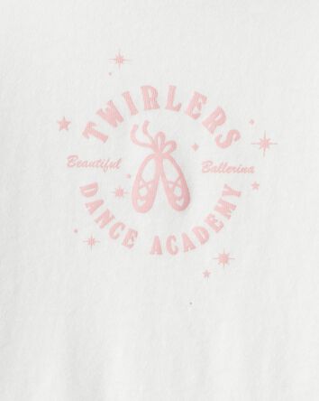 Toddler Girl Ballerina Long-Sleeve Graphic Tee - Cream, 