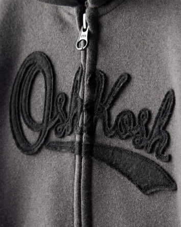 Baby OshKosh Fleece Logo Zip Jacket - Black, 