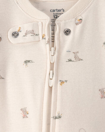 Baby Easter Bunny 100% Cotton Snug Fit 1-Piece Pajama - Cream, 