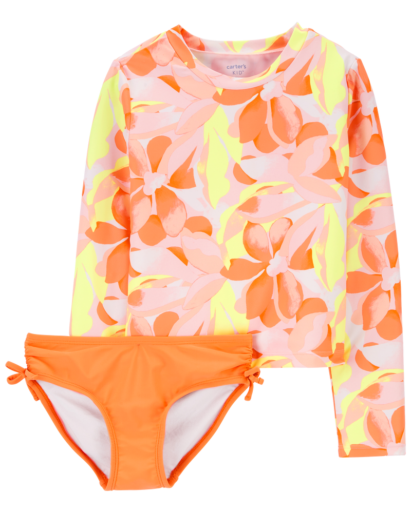 Kid Floral 2-Piece Rashguard Set, image 4 of 5 slides