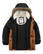 Kid 2-Piece Faux Fur Hooded Snowsuit Set, image 4 of 4 slides