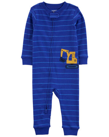 1-Piece Construction 100%  Cotton Footie Pajamas, 