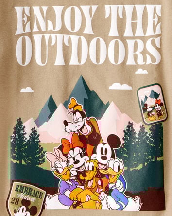 Toddler "Enjoy The Outdoors" Mickey & Friends Short-Sleeve Graphic Tee - Brown, 