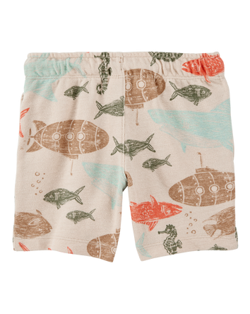 Baby Sea Print Pull-On Shorts, 