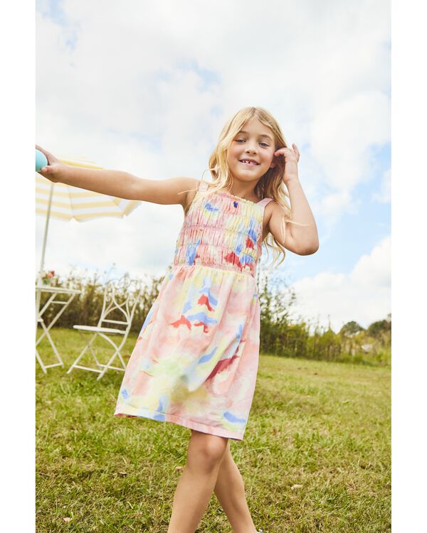 Kid Watercolor Sleeveless Dress