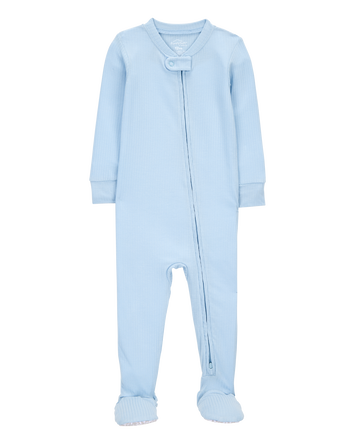 Baby Solid PurelySoft Footie 1-Piece Pajamas - Blue, 