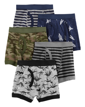 5-Pack Cotton Boxer Briefs Underwear, 