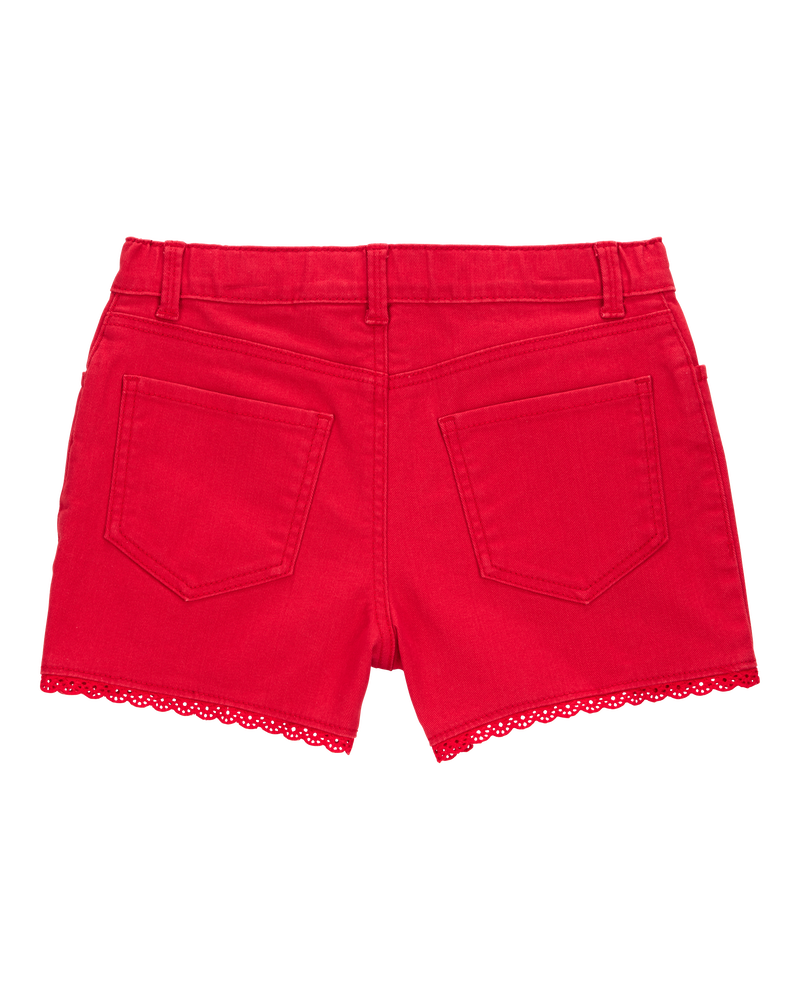 Kid Iconic Eyelet Shorts - Red, image 2 of 4 slides