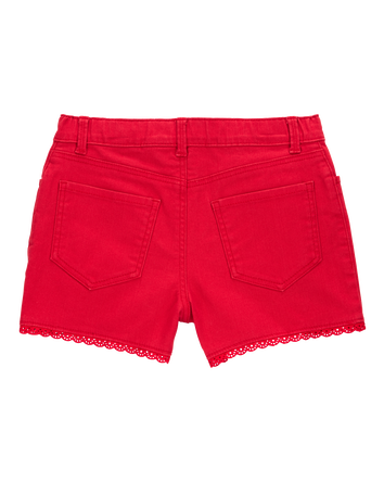 Kid Iconic Eyelet Shorts - Red, 
