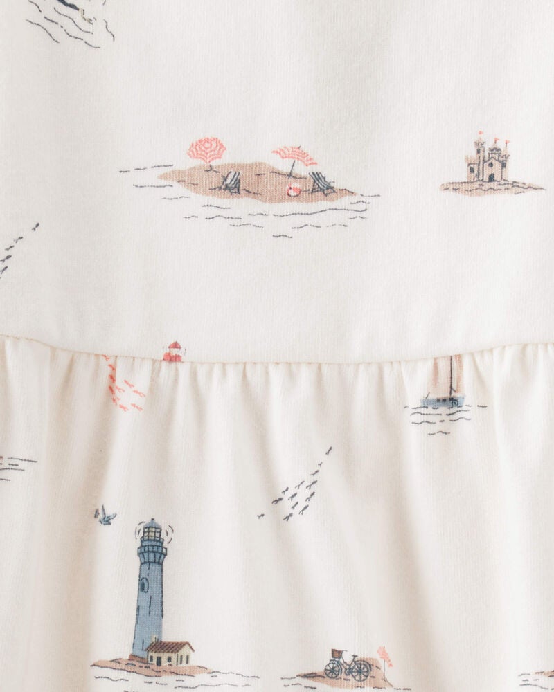 Baby Organic Cotton Dress in Coastal Vacation Print, image 5 of 5 slides