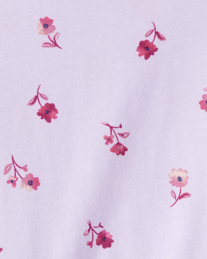 Toddler Girl Floral Long-Sleeve Top - Purple, image 2 of 3 slides