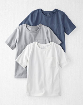 3-Pack Organic Cotton Pocket Tees, 