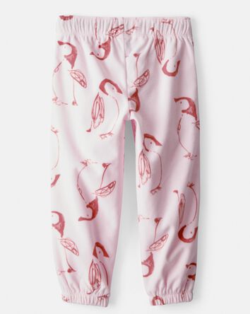 Toddler Girl Penguin Cozy Jogger Pant - Pink, 