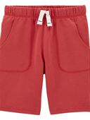 Red - Kid Pull-On Knit French Terry Shorts