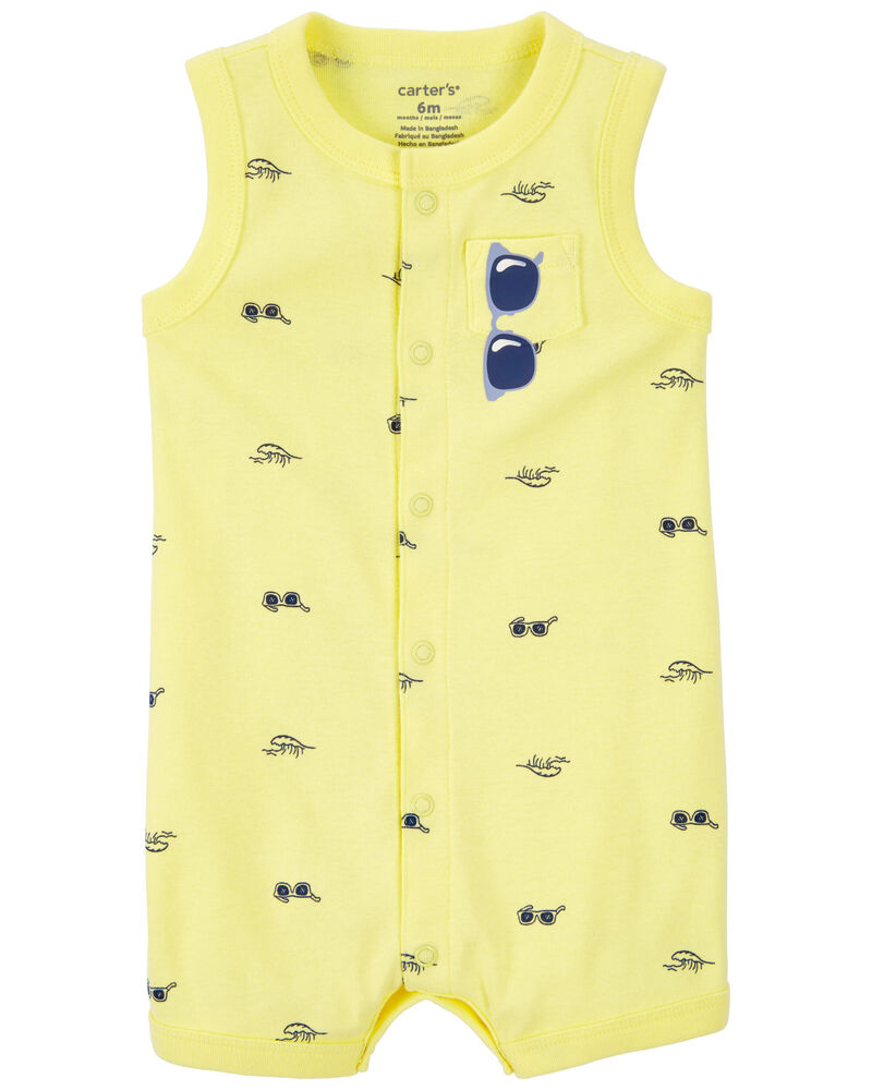 Baby Sunglasses Snap-Up Romper, image 1 of 3 slides