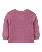 Baby Thermal & Quilted Long-Sleeve Top - Purple, image 2 of 4 slides