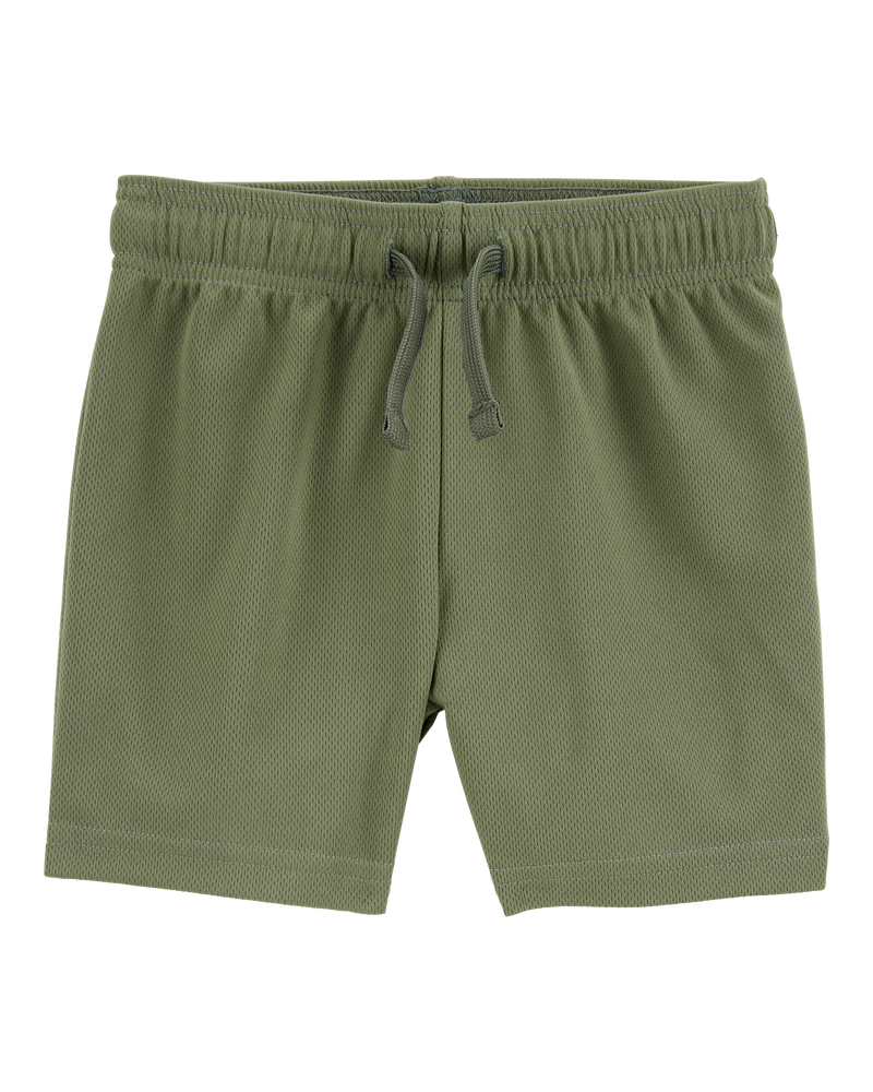 Toddler Active Mesh Shorts - Green, image 1 of 4 slides